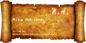Mika Adrienn névjegykártya